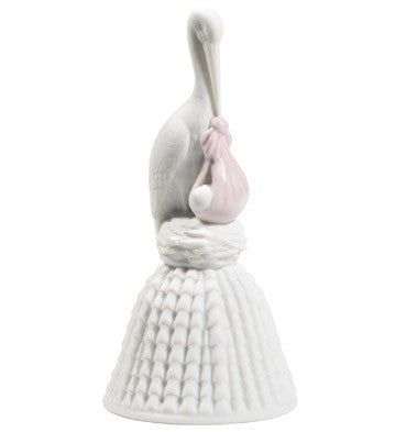 NAO by Lladro Stork Bell, Pink (SKU: 02001760)