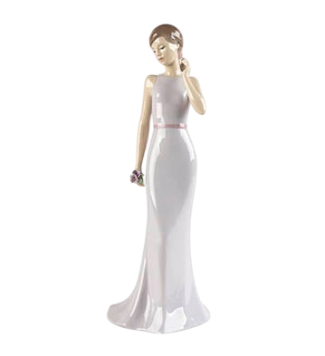 NAO by Lladró Sweet Elegance With Flower - Pink (SKU: 02001863)