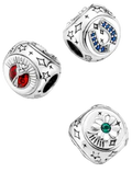 Pandora Clover, Horseshoe, Ladybird 3 Sided Charm Sterling Silver (SKU: 790100C01)