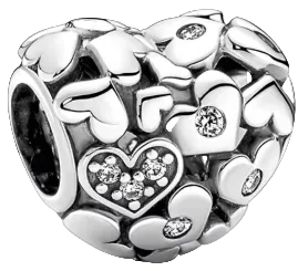 Pandora Sparkling Openwork Heart Charm Sterling Silver (SKU: 791061C01)