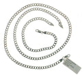 Curb Link Sterling Silver Necklace and Bracelet Set (SKU: #297676)
