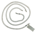 Curb Link Sterling Silver Necklace and Bracelet Set (SKU: #297676)