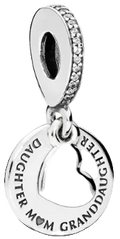 Pandora 3 Generations Dangle Charm Sterling Silver (SKU: 796215CZ)