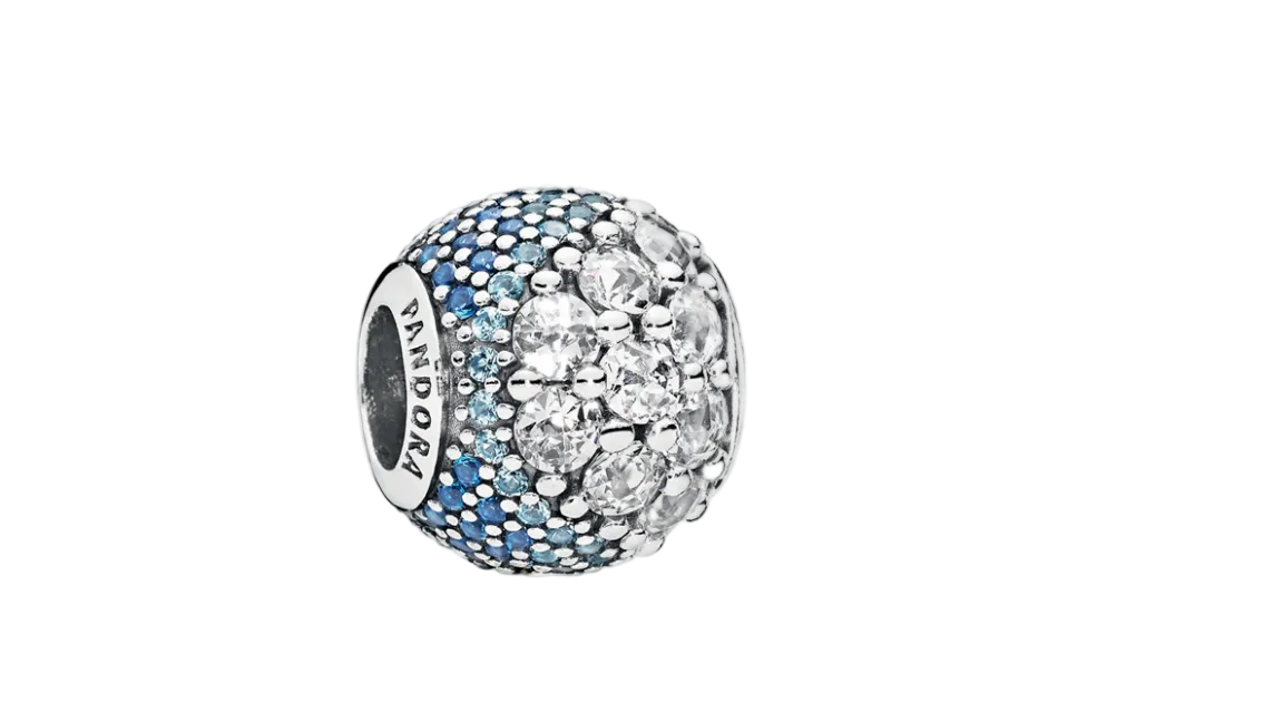 Pandora Enchanted Pave Charm with Blue Crystal (SKU: 797032NABMX)