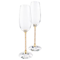 Swarovski Crystalline Toasting Flutes, Gold Tone - Set of Two (SKU: 5102143)