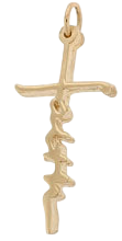 14K Yellow Gold Cross w/ Faith SKU: 51507