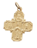 14K Yellow Gold Scapular with Sacred Heart of Jesus SKU: 52064