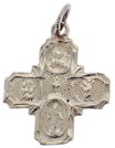 14K Yellow Gold Scapular with Sacred Heart of Jesus SKU: 52064