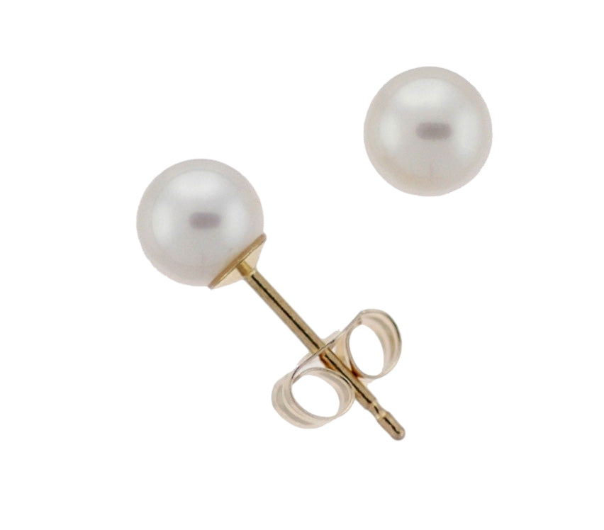 5.0-5.5mm Akoya Pearl Stud Earrings (SKU: 60504)