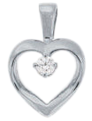 14K Yellow Gold Diamond Heart Pendant SKU: 55175