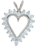14K Yellow Gold Diamond Heart Pendant (1.00 CTW) SKU: 55600