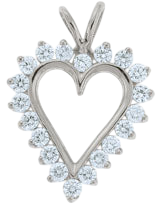 14K Yellow Gold Diamond Heart Pendant (1.00 CTW) SKU: 55600