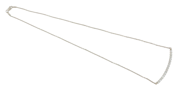 14K Yellow Gold Bar w/Diamonds Necklace SKU: 55841