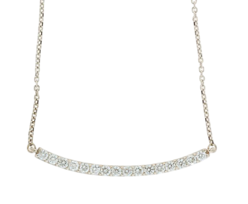 14K Yellow Gold Bar w/Diamonds Necklace SKU: 55841