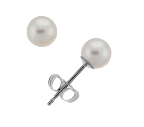 5.0-5.5mm Akoya Pearl Stud Earrings (SKU: 60504)