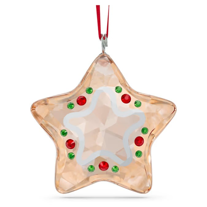 Swarovski Holiday Cheers Gingerbread Holly Leaves Ornament - Thumbnail 2