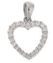 14K Yellow Gold Diamond Heart Pendant SKU: 56439