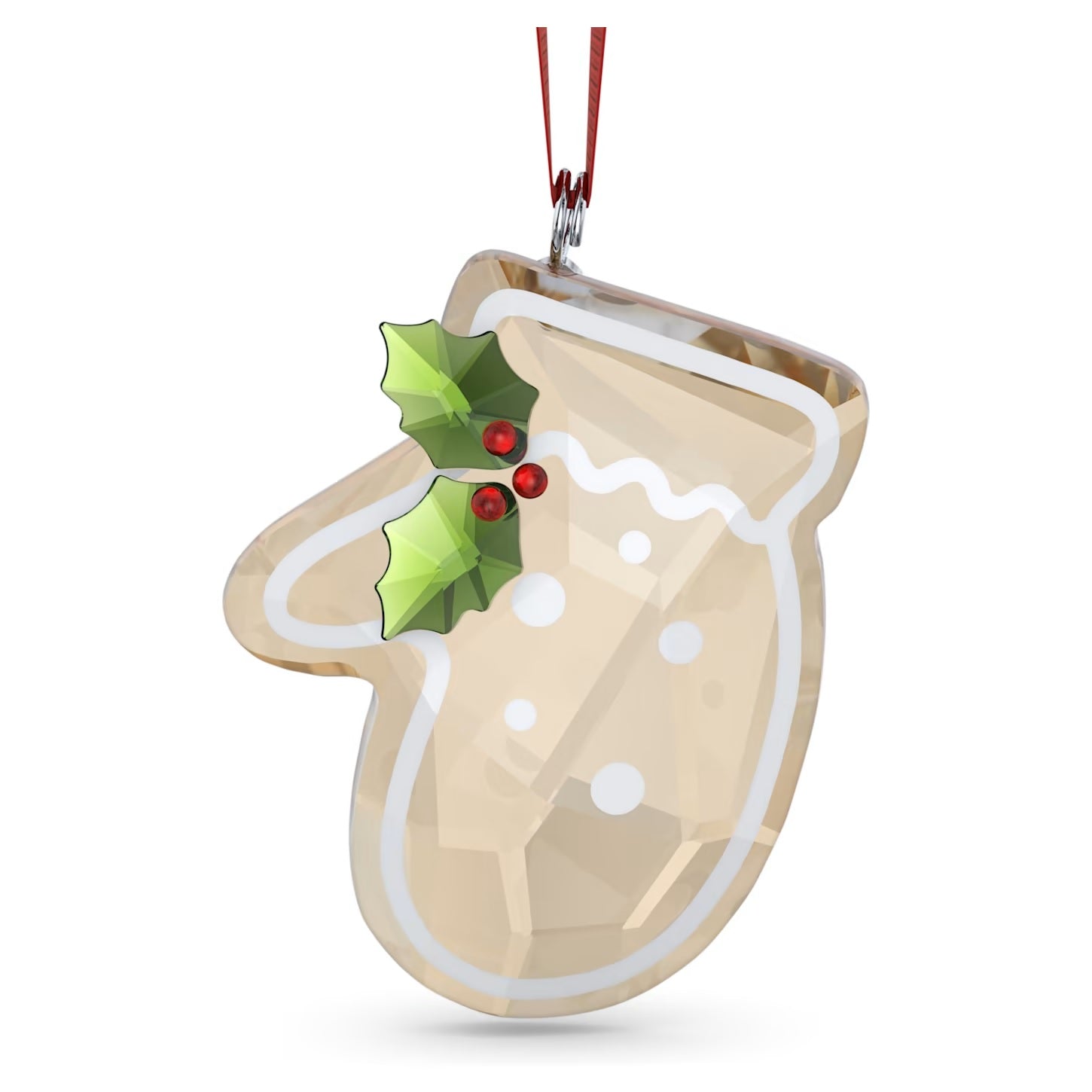 Swarovski Holiday Cheers Gingerbread Holly Leaves Ornament - Thumbnail 5