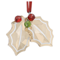 Swarovski Holiday Cheers Gingerbread Holly Leaves Ornament (SKU: 5656277)