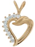 14K Yellow Gold Diamond Heart Pendant (.50 CTW) SKU: 56581