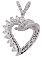 14K Yellow Gold Diamond Heart Pendant (.50 CTW) SKU: 56581