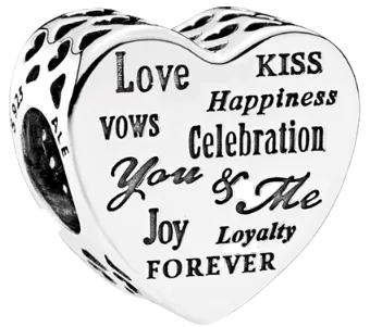 Pandora Celebration Heart Charm Sterling Silver (SKU: 792060)