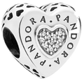 Pandora Signature Heart Charm Sterling Silver (SKU: 797375CZ)