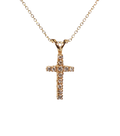 14KYG Prong Set Diamond Cross - M.S.C. Sales