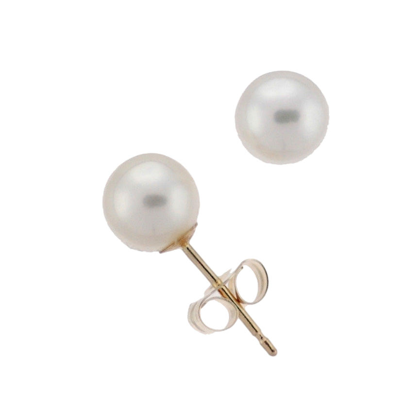 6.0-6.5mm Akoya Pearl Stud Earrings (SKU: 60508)