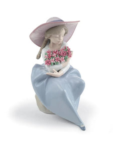 Lladró Fragrant Bouquet Girl with Carnations Figurine (SKU: 01007215)