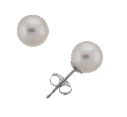 7.0-7.5mm Akoya Pearl Stud Earrings (SKU: 60512)