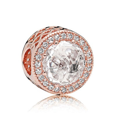 Pandora Radiant Hearts, Rose Gold Plated Charm (SKU: 781725CZ)