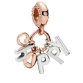Pandora Happy Dangle Charm Rose Gold And Sterling Silver (SKU: 787017NPO)