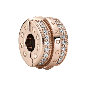 Pandora Sparkling Pavé Lines and Logo Clip (SKU: 789042C01)