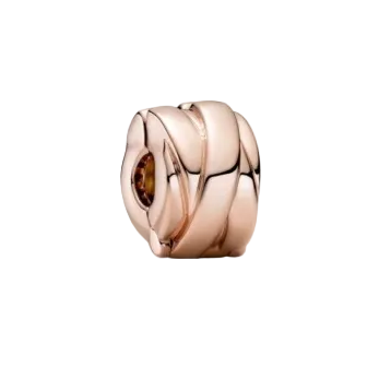 Pandora Rose Polished Ribbons Clip 14kt Rose Gold Plated (SKU: 789502C00)