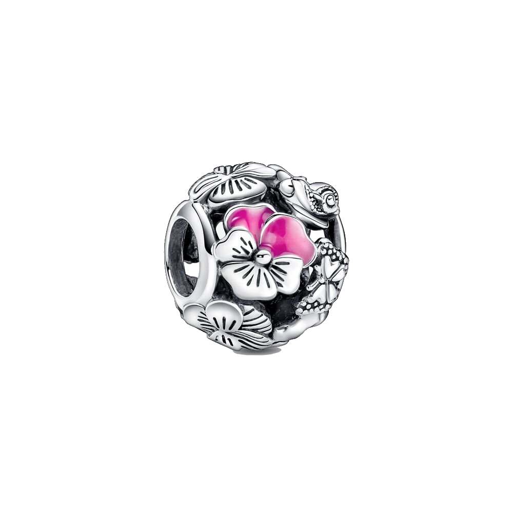 Pandora Pansy Flower Friends Charm (SKU: 790759C01)