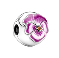 Pandora Pink Pansy Flower Clip Sterling Silver (SKU: 790772C01)
