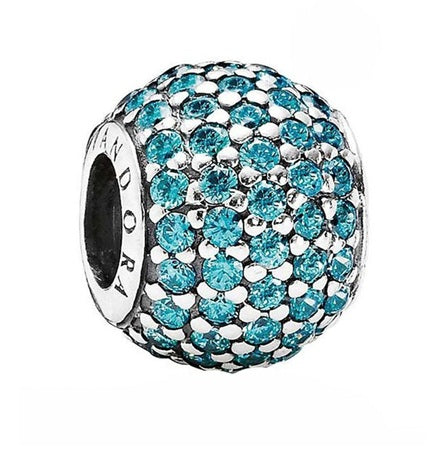 Pandora Teal Pavé Lights Charm (SKU: 791051MCZ)
