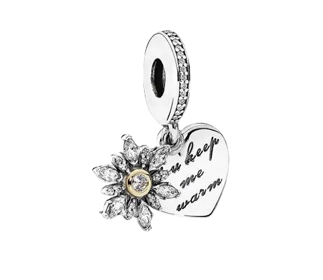 Pandora Snowflake Heart Charm (SKU: 792012CZ)