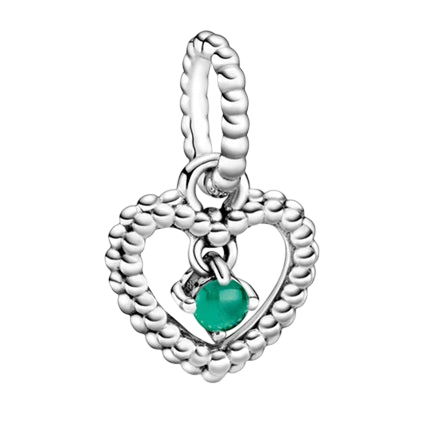 Pandora Heart Dangle, Rainforest Green (SKU: 798854C05)