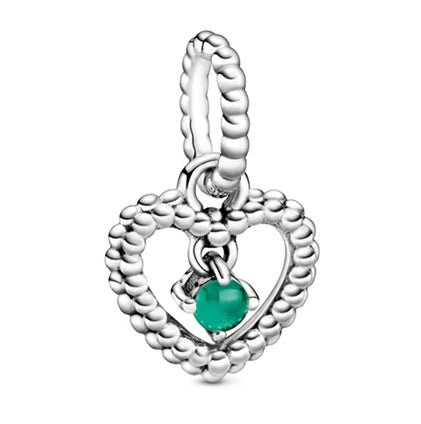 Pandora Heart Dangle, Rainforest Green (SKU: 798854C05)