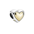 Pandora Domed Golden Heart Charm (SKU: 799415C00)