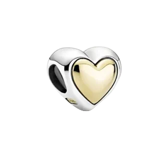 Pandora Domed Golden Heart Charm (SKU: 799415C00)