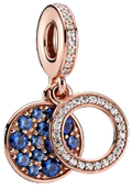 Pandora Rose Sparkling Blue Disc Dangle Charm (SKU: 789186C01)