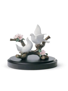 Lladró Doves on A Cherry Tree Figurine  (SKU: 01008422)