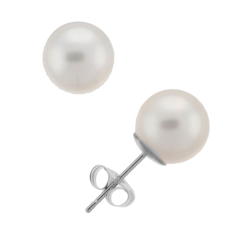8.0-8.5mm Akoya Pearl Stud Earrings (SKU: 60516)