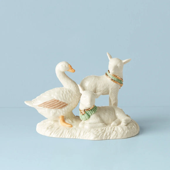 Lenox First Blessing Goose & Lambs Figurine (SKU: 894083)