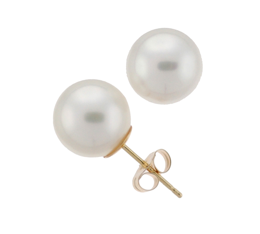 9.0-9.5mm Akoya Pearl Stud Earrings (SKU: 60518)