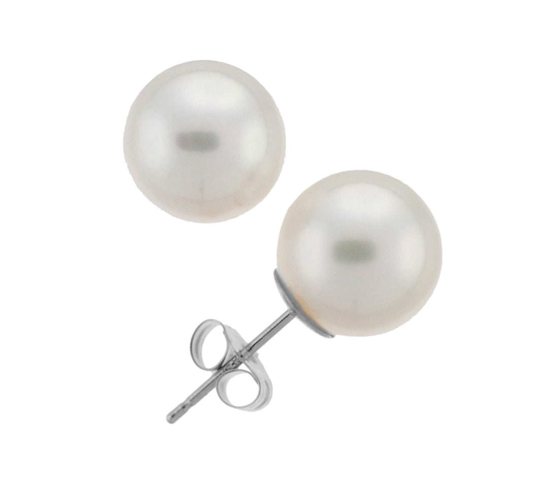 9.0-9.5mm Akoya Pearl Stud Earrings (SKU: 60518)