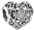 Pandora June Signature Heart Charm Sterling Silver (SKU: 791784MSG)